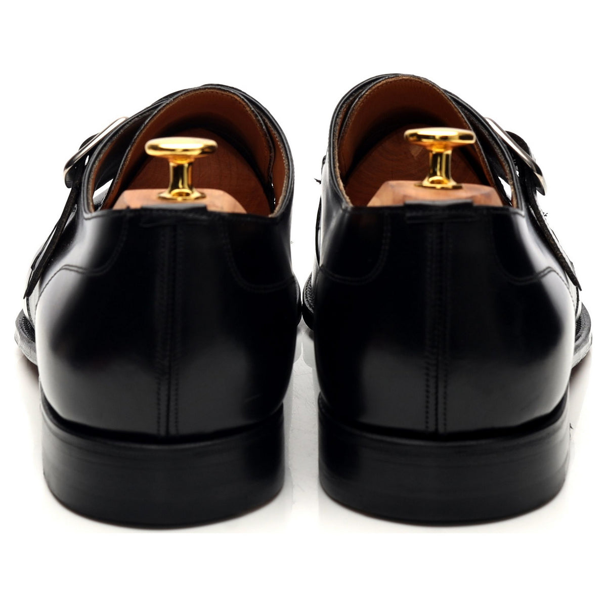 &#39;Moorgate&#39; Black Leather Monk Strap UK 13 F