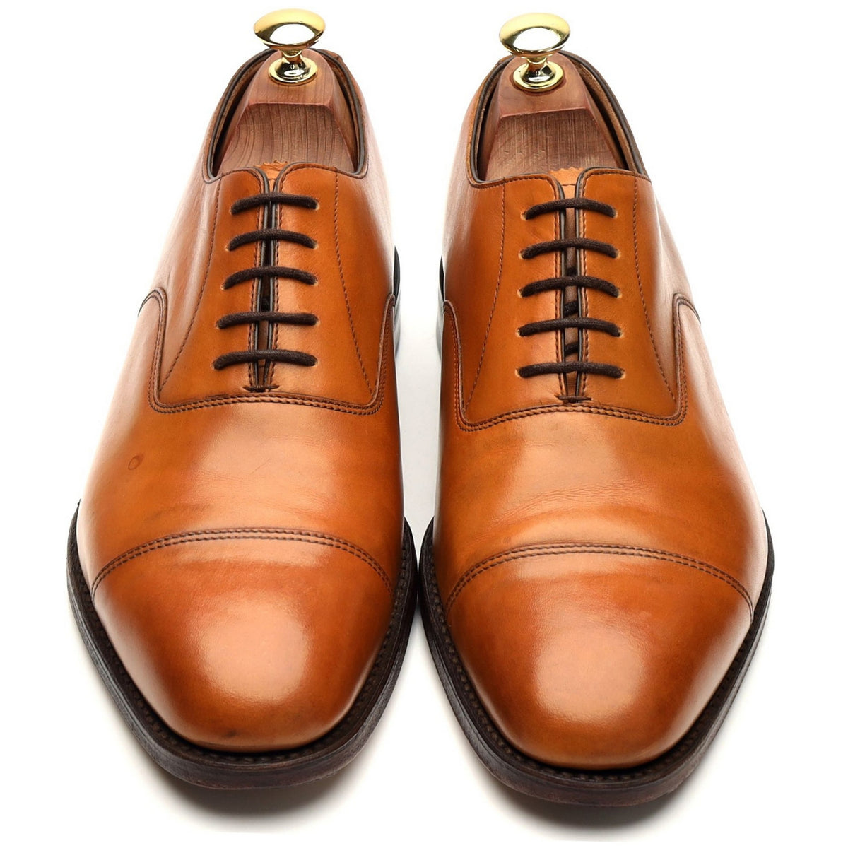 1880 &#39;Aldwych&#39; Tan Brown Leather Oxford UK 8.5 F