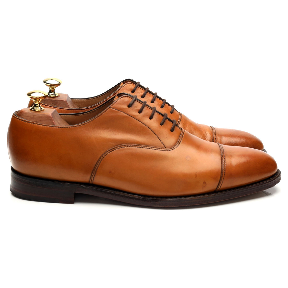 1880 &#39;Aldwych&#39; Tan Brown Leather Oxford UK 8.5 F