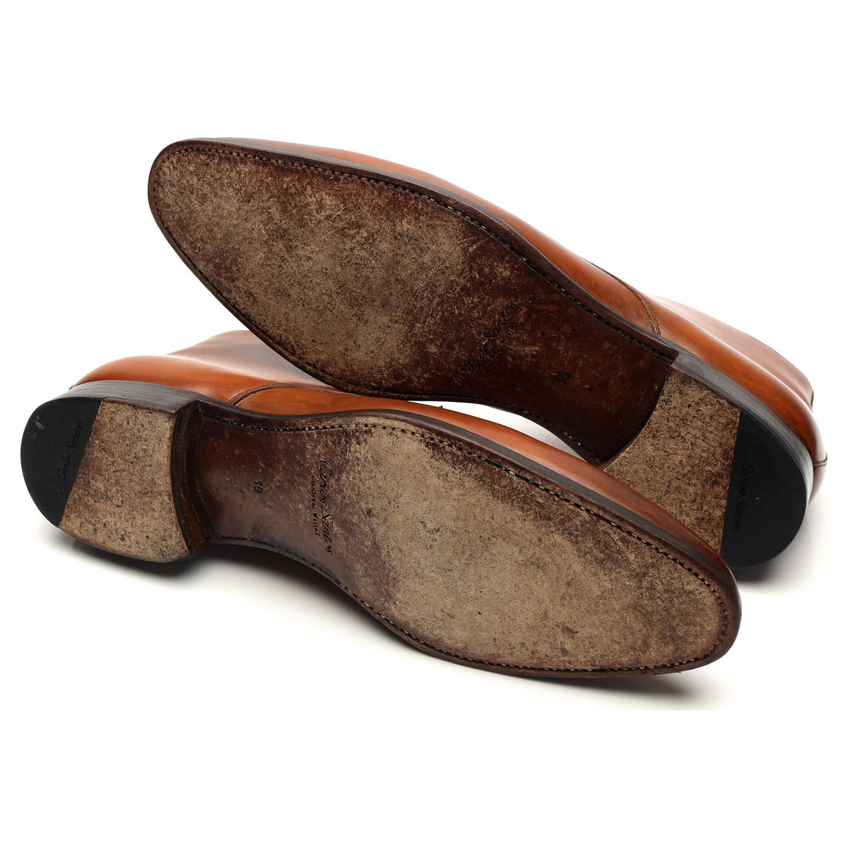 &#39;Charlie 7991&#39; Tan Brown Leather Chukka Boots UK 10
