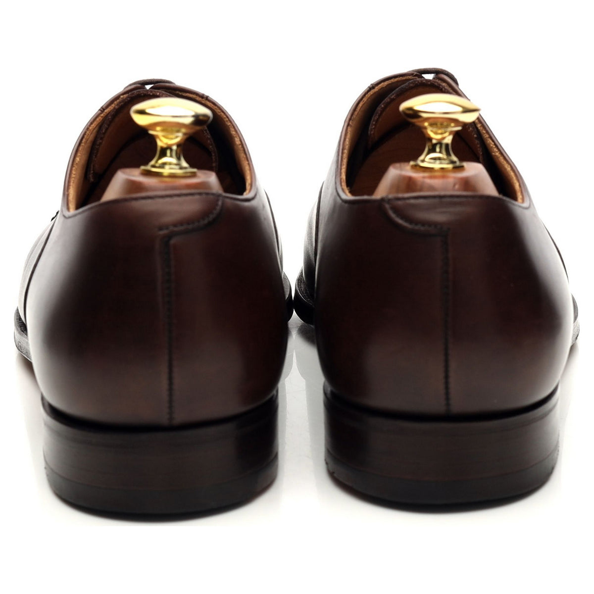 Peal &amp; Co Dark Brown Leather Oxford UK 8.5 US 9.5 D