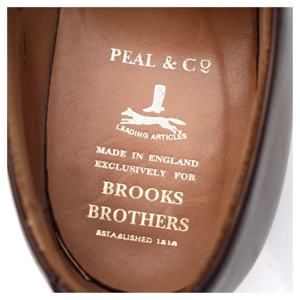 Peal &amp; Co Dark Brown Leather Oxford UK 8.5 US 9.5 D
