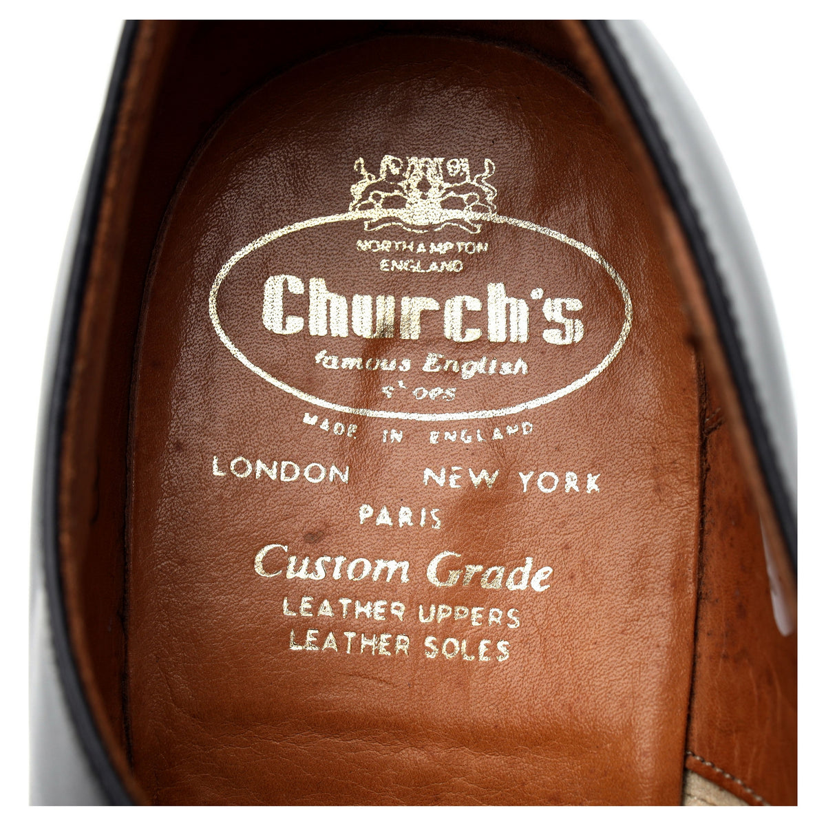 &#39;Consul IV&#39; Black Leather Oxford UK 7.5 F