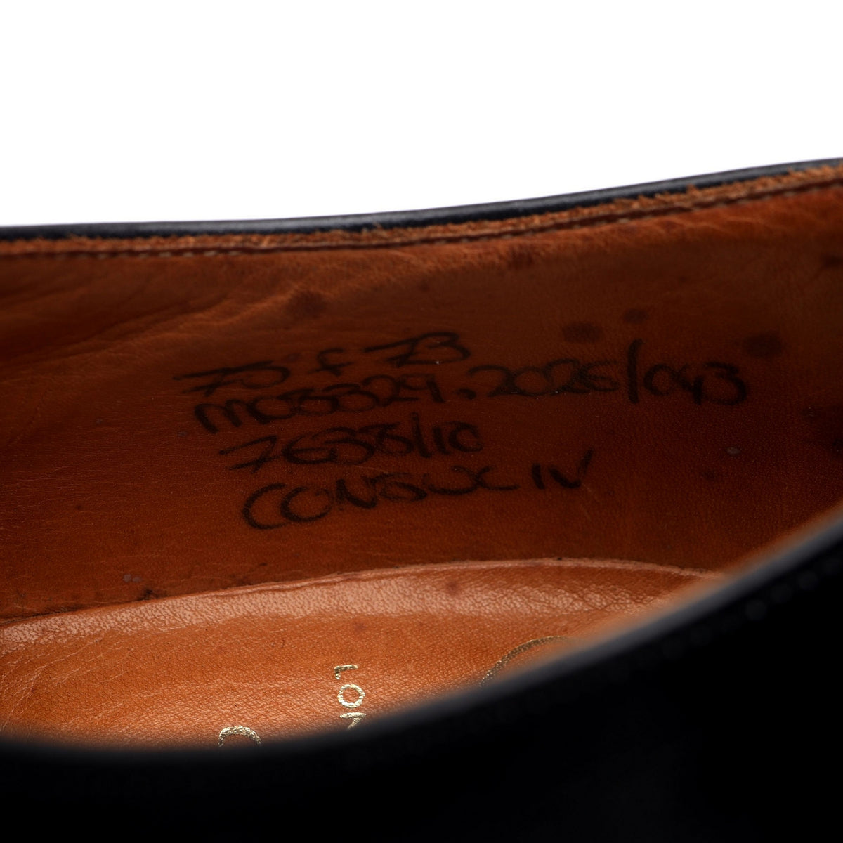 &#39;Consul IV&#39; Black Leather Oxford UK 7.5 F
