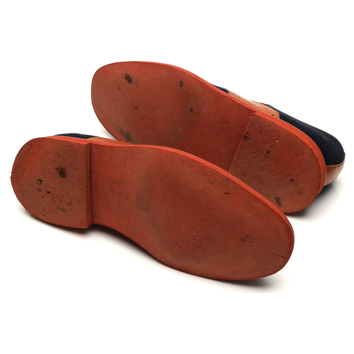 Mark McNairy &#39;The Saddle&#39; Blue Suede / Tan Brown Leather Derby UK 9 F