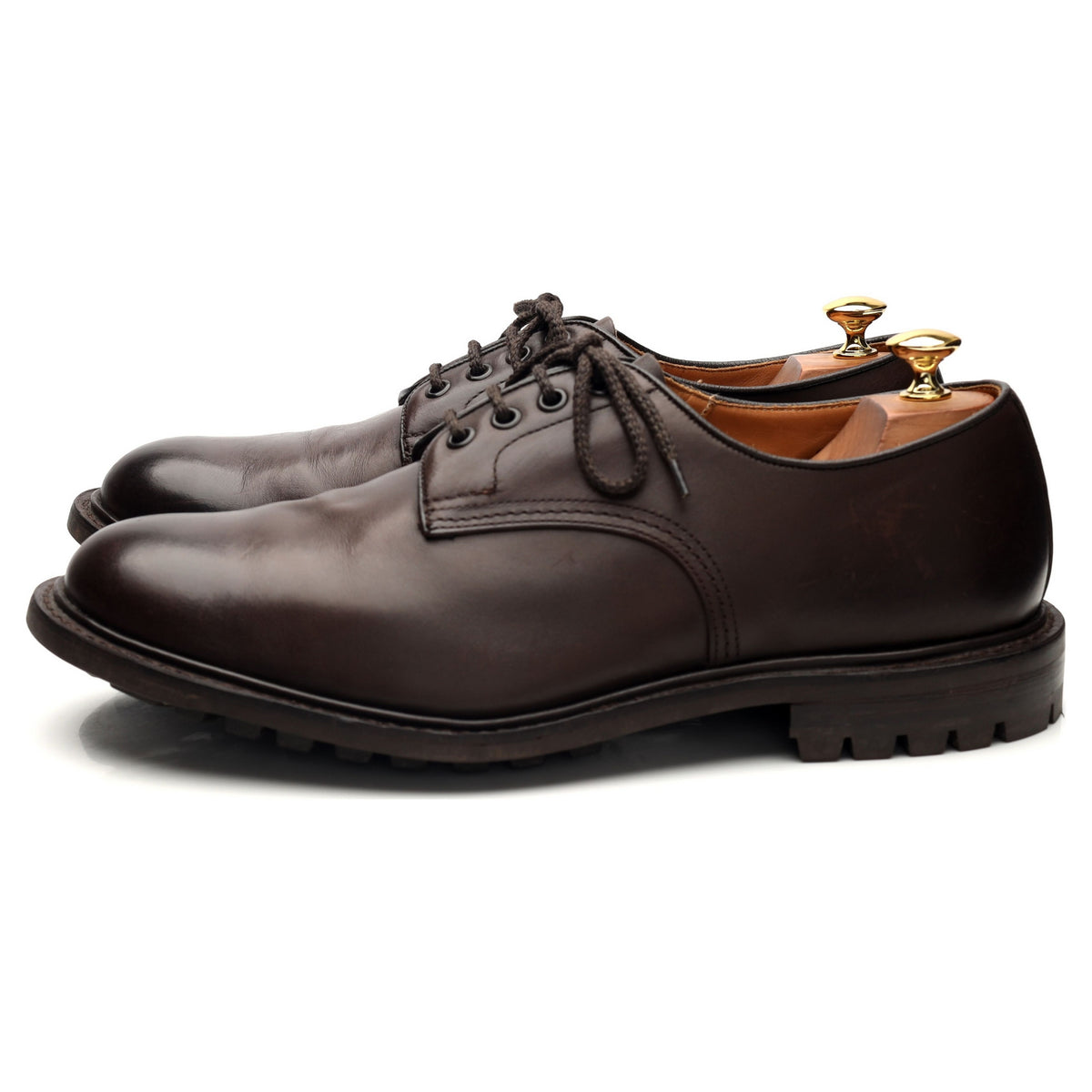 &#39;Daniel&#39; Dark Brown Leather Derby UK 11