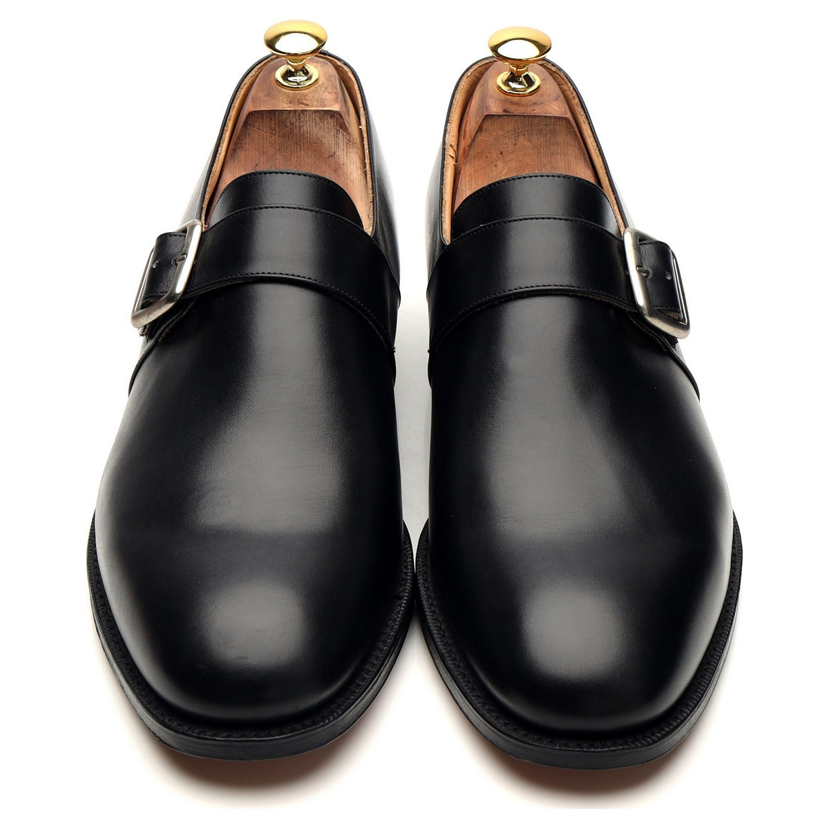 &#39;Westbury&#39; Black Leather Monk Strap UK 11 G