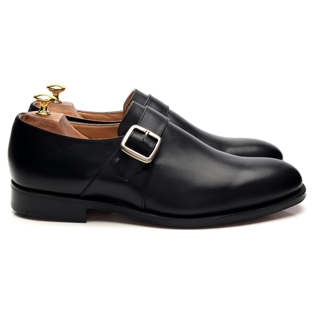 &#39;Westbury&#39; Black Leather Monk Strap UK 11 G