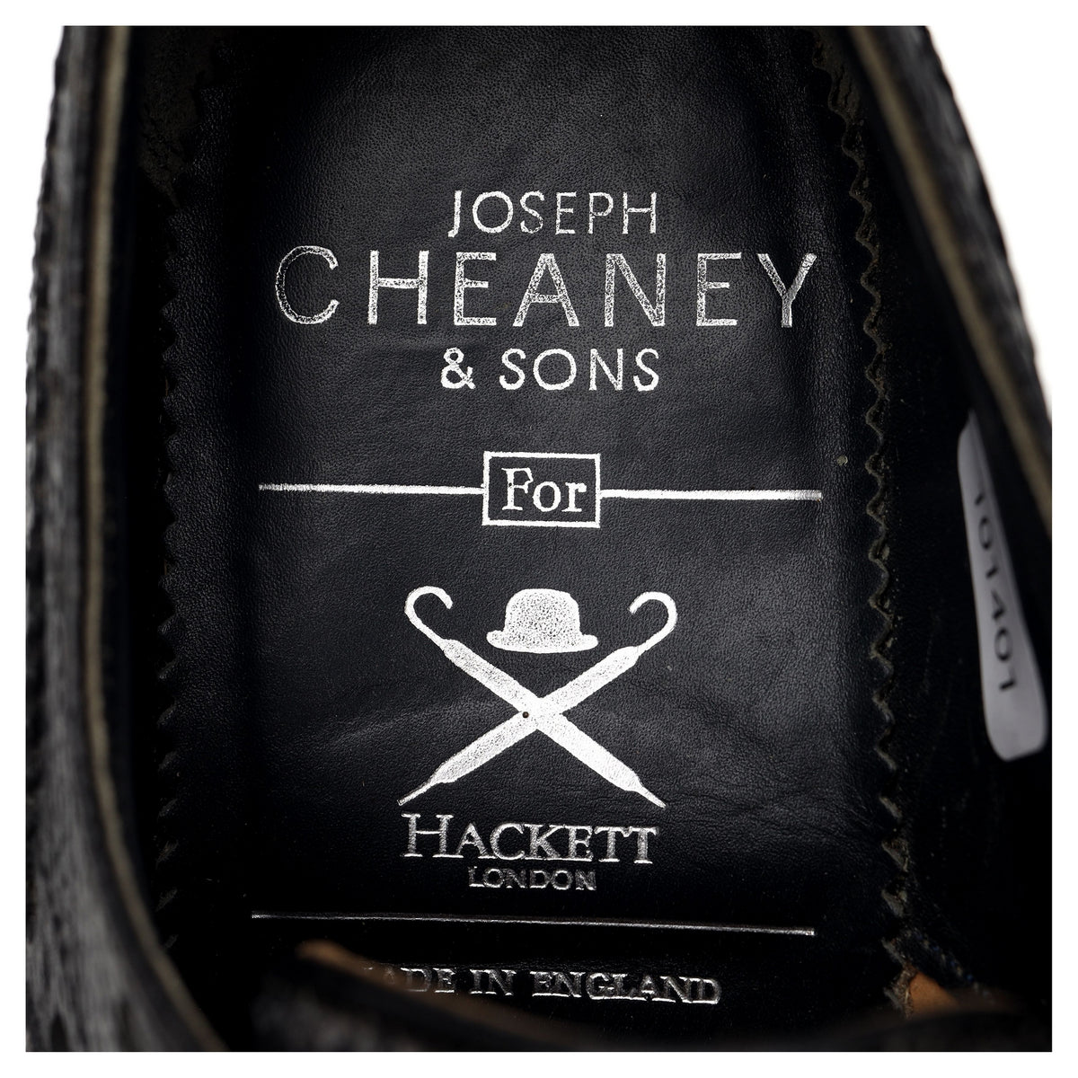 Hackett &#39;Sloane&#39; Black / Grey Leather Derby Brogues UK 6.5 F