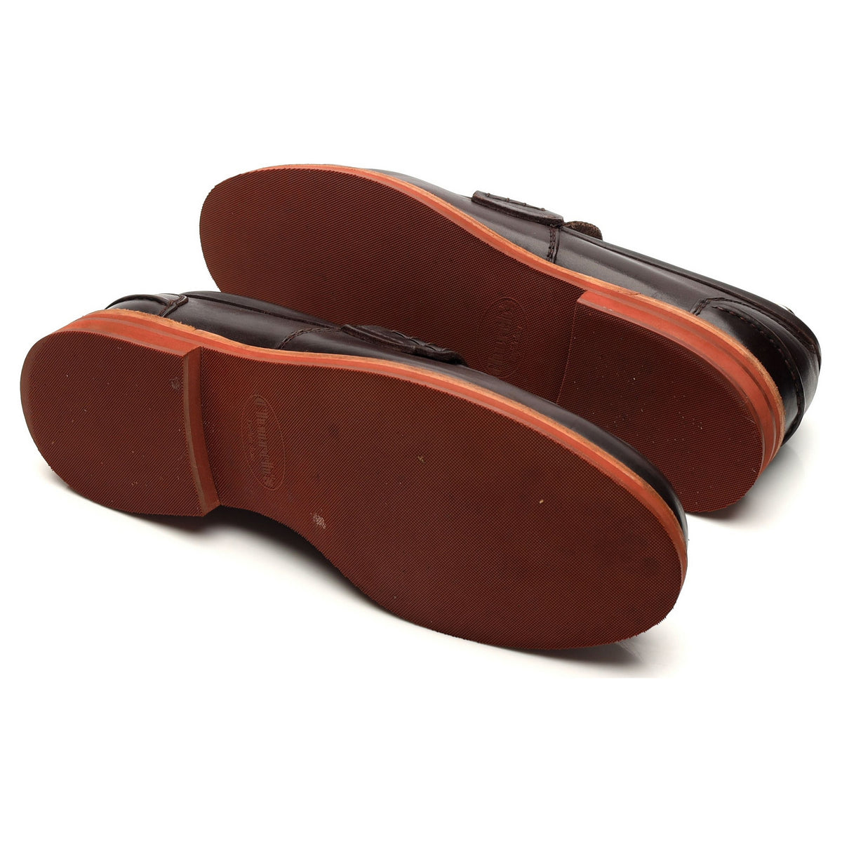 &#39;Pembrey&#39; Dark Brown Leather Split Toe Loafers UK 9.5 F