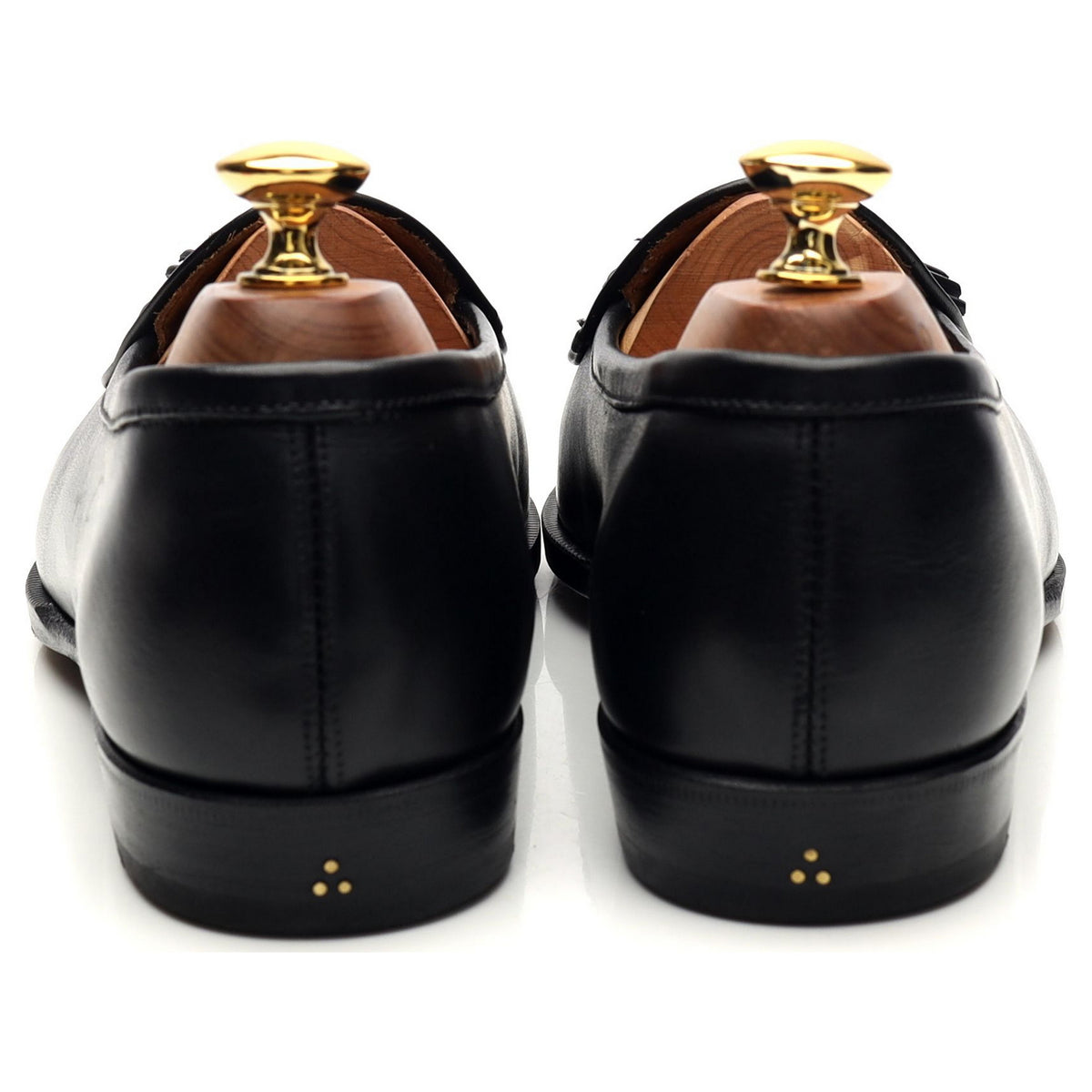 &#39;Grand Conti&#39; Black Leather Tassel Loafers UK 5 / UK 5.5