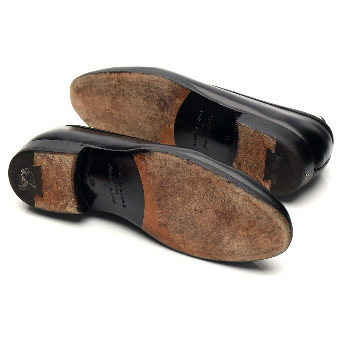 &#39;Grand Conti&#39; Black Leather Tassel Loafers UK 5 / UK 5.5