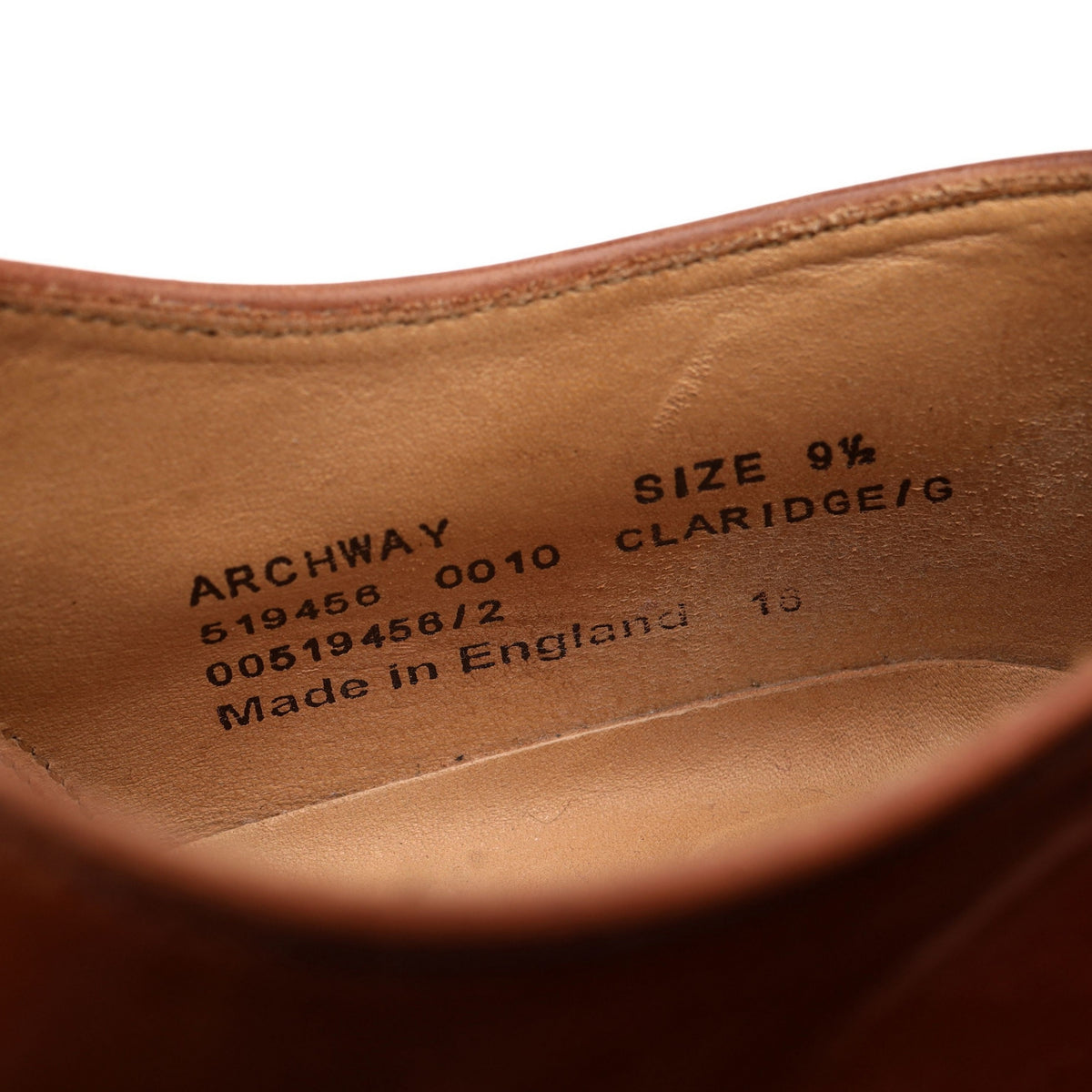 &#39;Archway&#39; Brown Leather Oxford UK 9.5 G