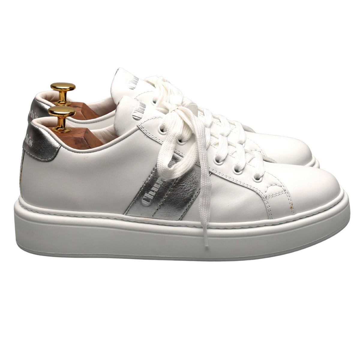 Women&#39;s &#39;Mach 3&#39; White Leather Sneakers UK 4.5 EU 37.5