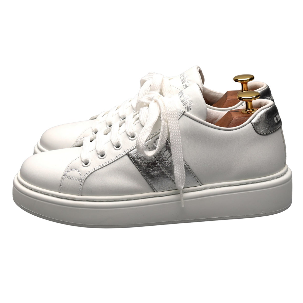 Women&#39;s &#39;Mach 3&#39; White Leather Sneakers UK 4.5 EU 37.5