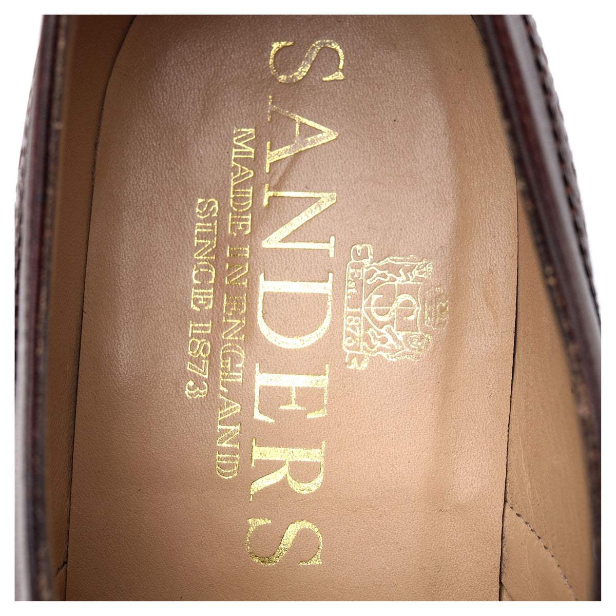 &#39;Guildford&#39; Brown Leather Cap Toe Derby UK 10.5 H