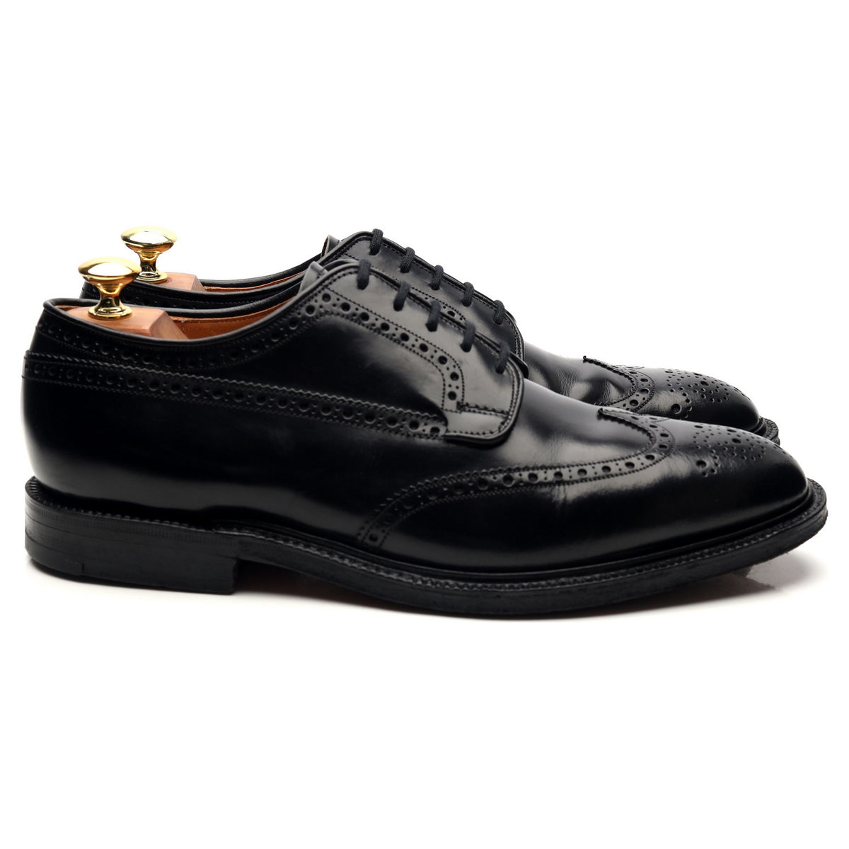 &#39;Grafton&#39; Black Leather Derby Brogues UK 8.5 F