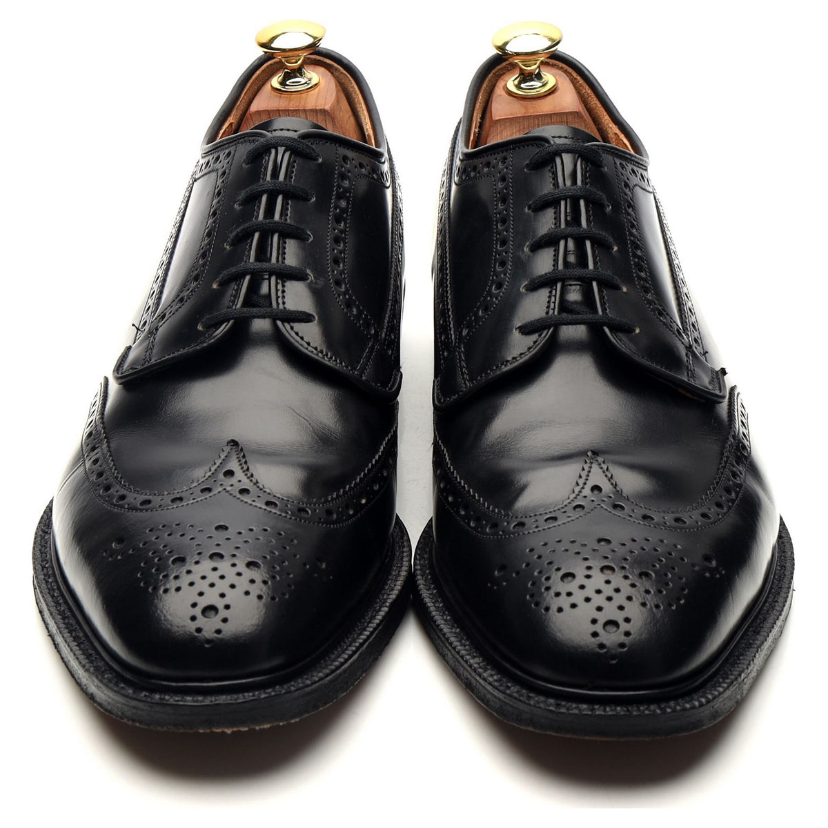 &#39;Grafton&#39; Black Leather Derby Brogues UK 8.5 F