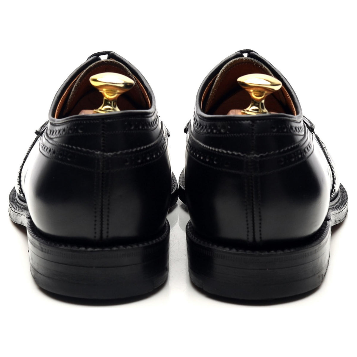 &#39;Grafton&#39; Black Leather Derby Brogues UK 8.5 F