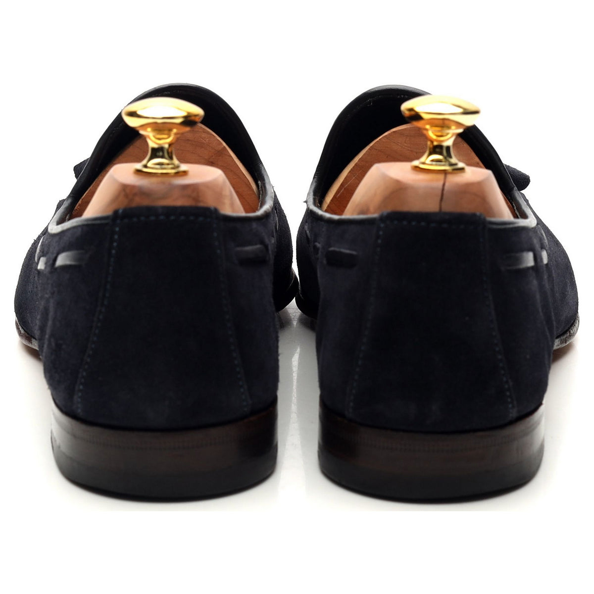 Navy Blue Suede Tassel Loafers UK 10 F