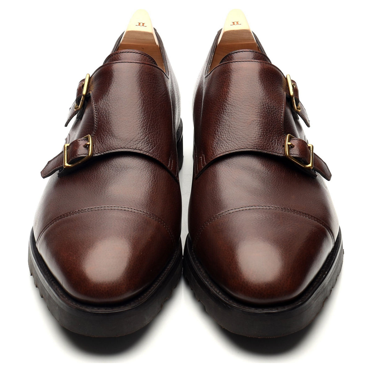 &#39;William&#39; Brown Leather Double Monk Strap UK 10.5 E