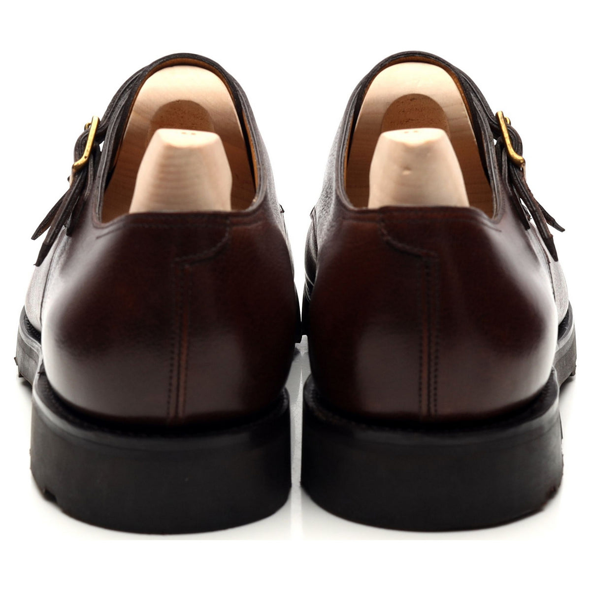 &#39;William&#39; Brown Leather Double Monk Strap UK 10.5 E