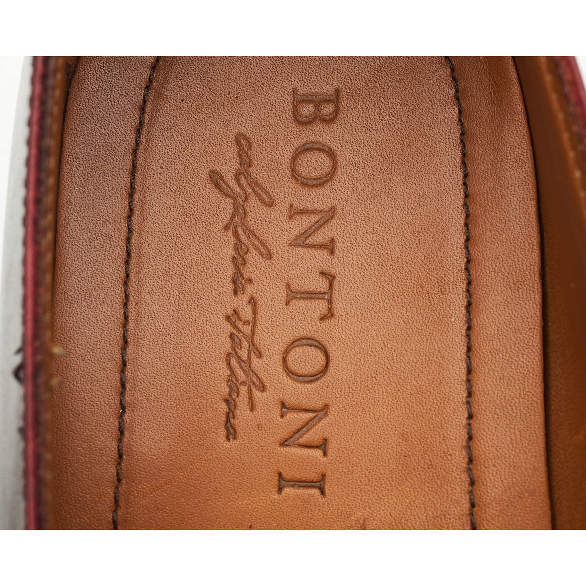 Burgundy Museum Leather Monk Strap UK 10 EU 44