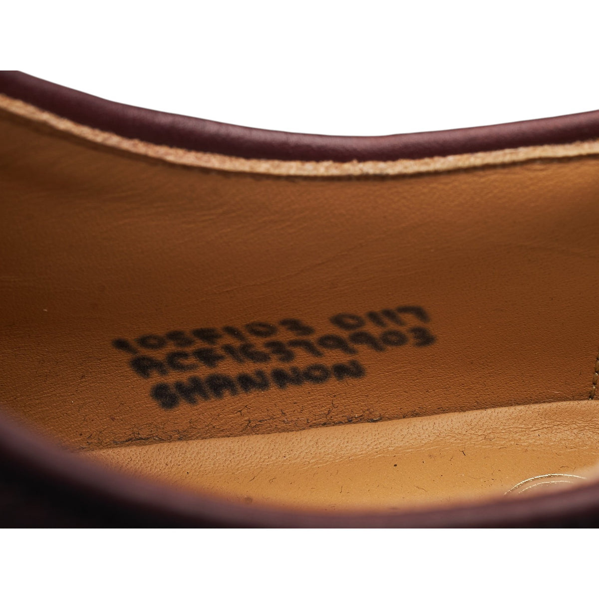 'Shannon' Burgundy Cordovan Leather Derby UK 10.5 F