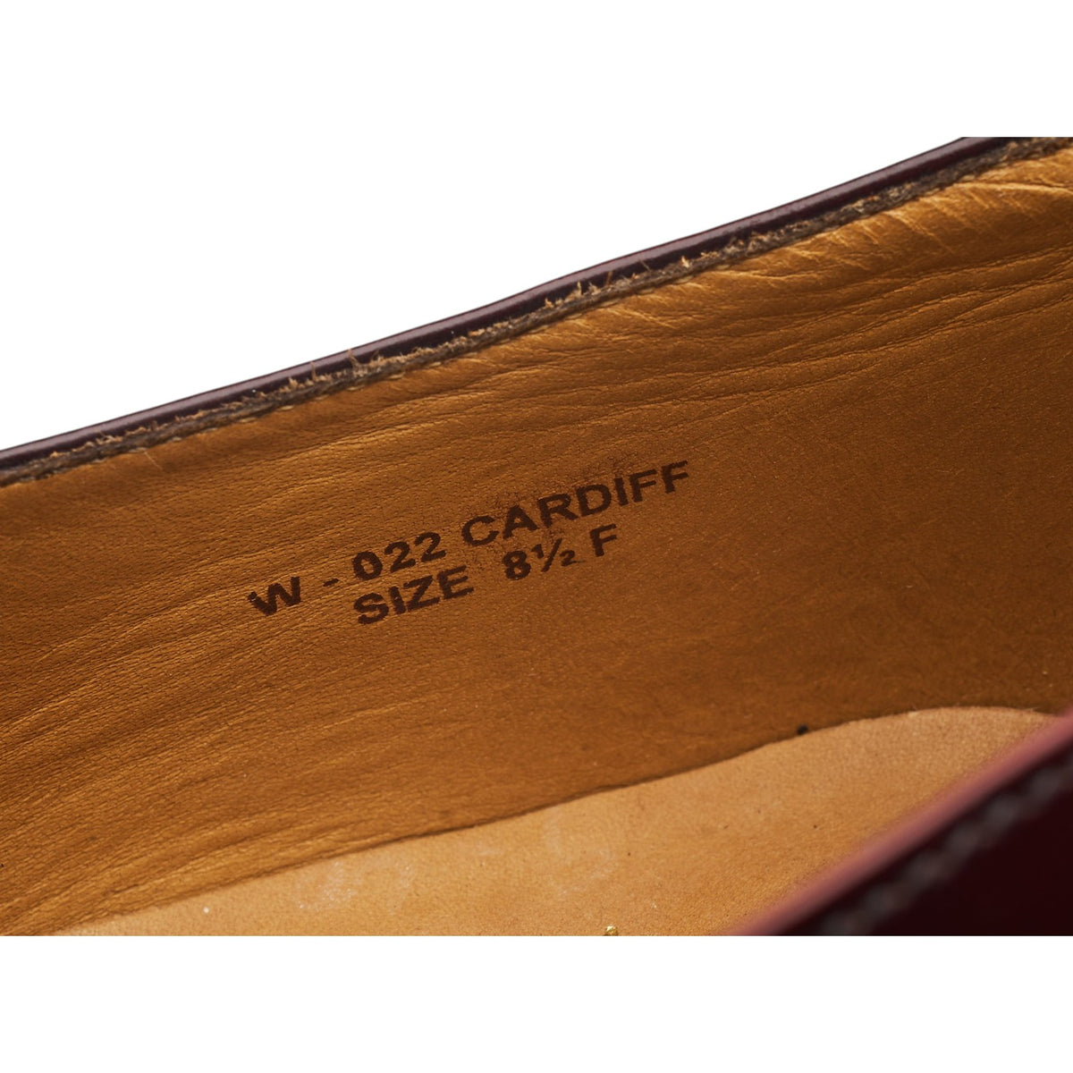 'Cardiff' Burgundy Leather Monk Strap UK 8.5 F