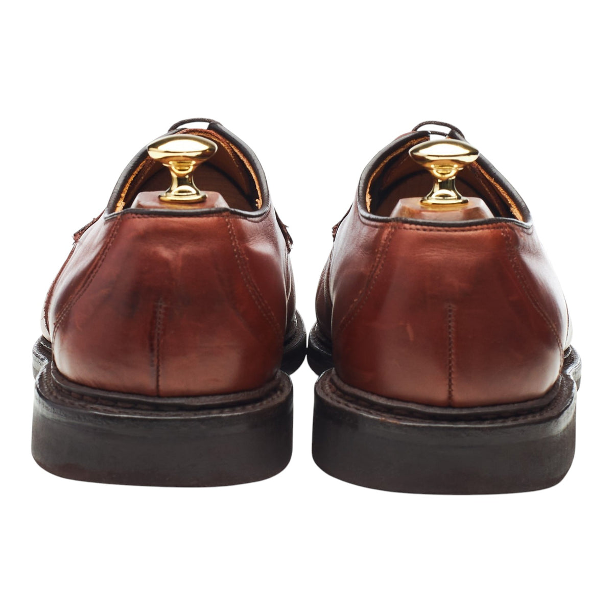 Tan Brown Leather Split Toe Derby UK 8.5 US 9 EEE