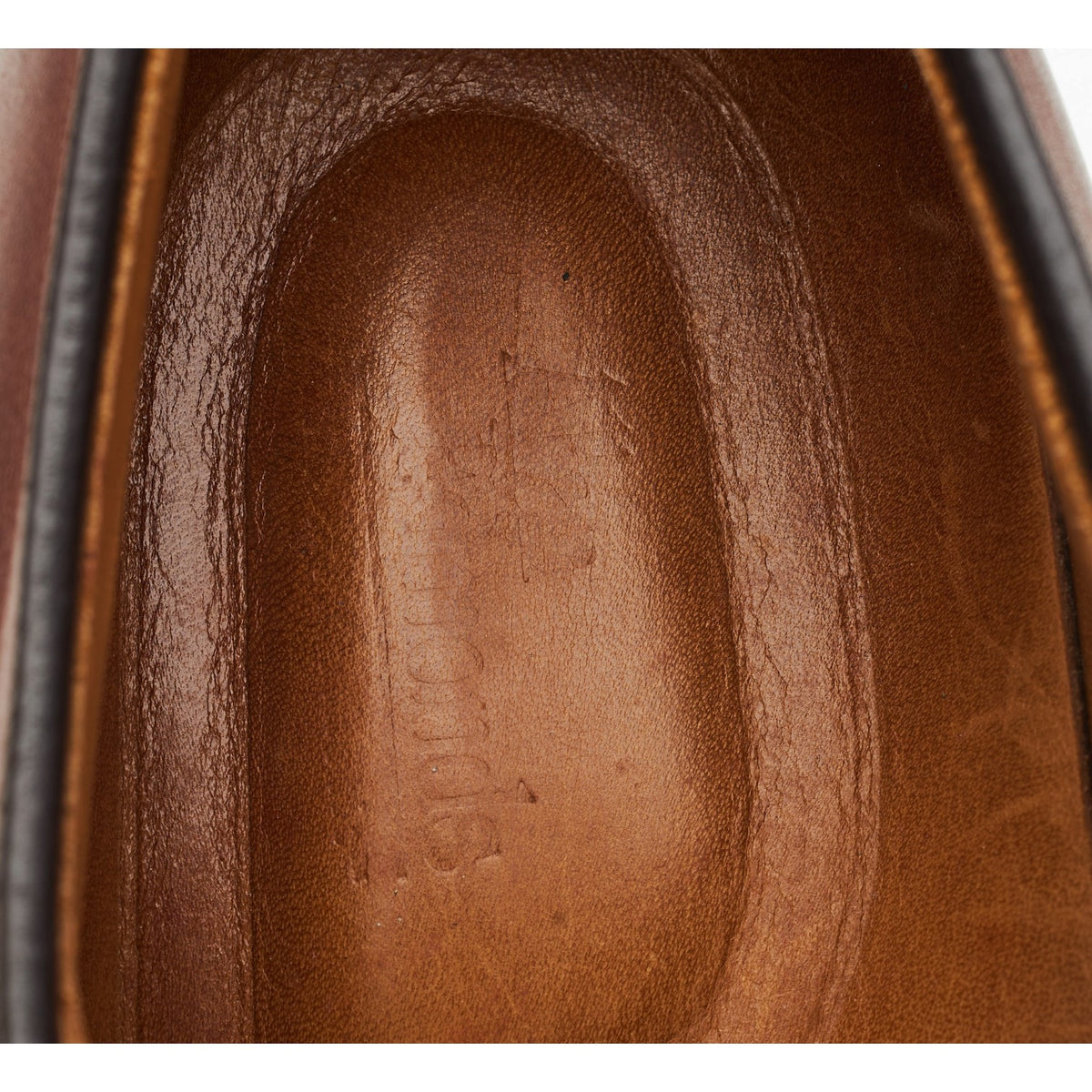 Tan Brown Leather Split Toe Derby UK 8.5 US 9 EEE