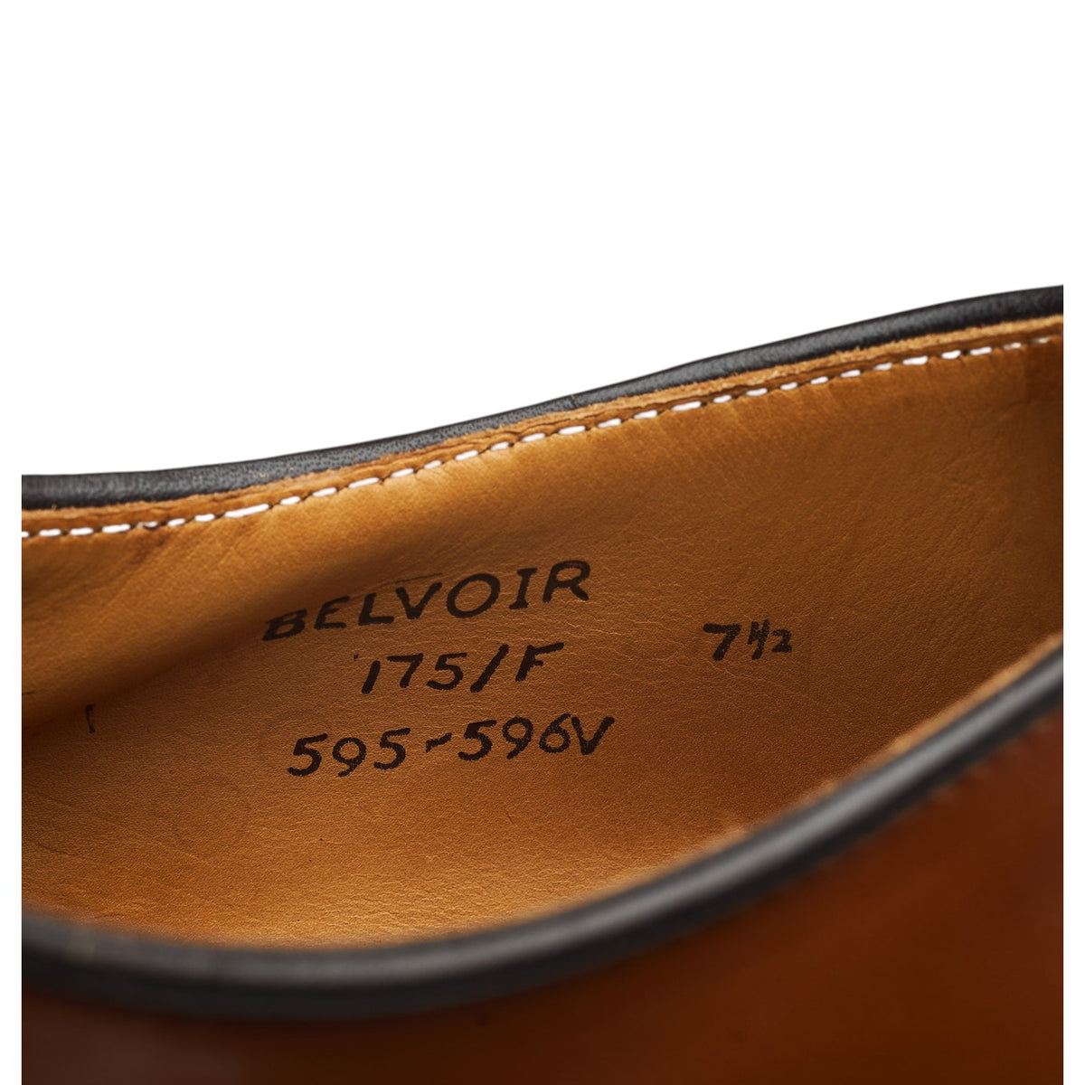 'Belvoir' Tan Brown Leather Split Toe Derby UK 7.5 F