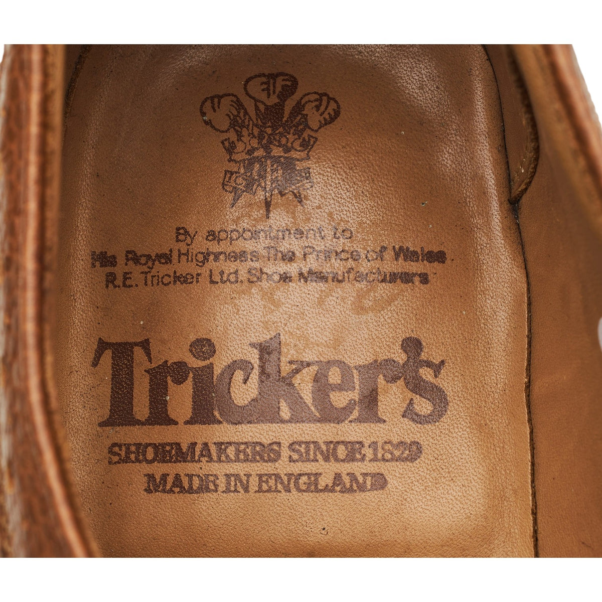 'Fulton' Tan Brown Grain Leather Derby Brogues UK 8