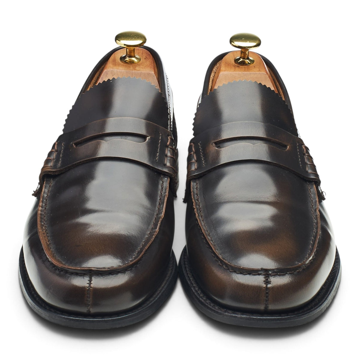 'Dover' Dark Brown Leather Loafers UK 7 F