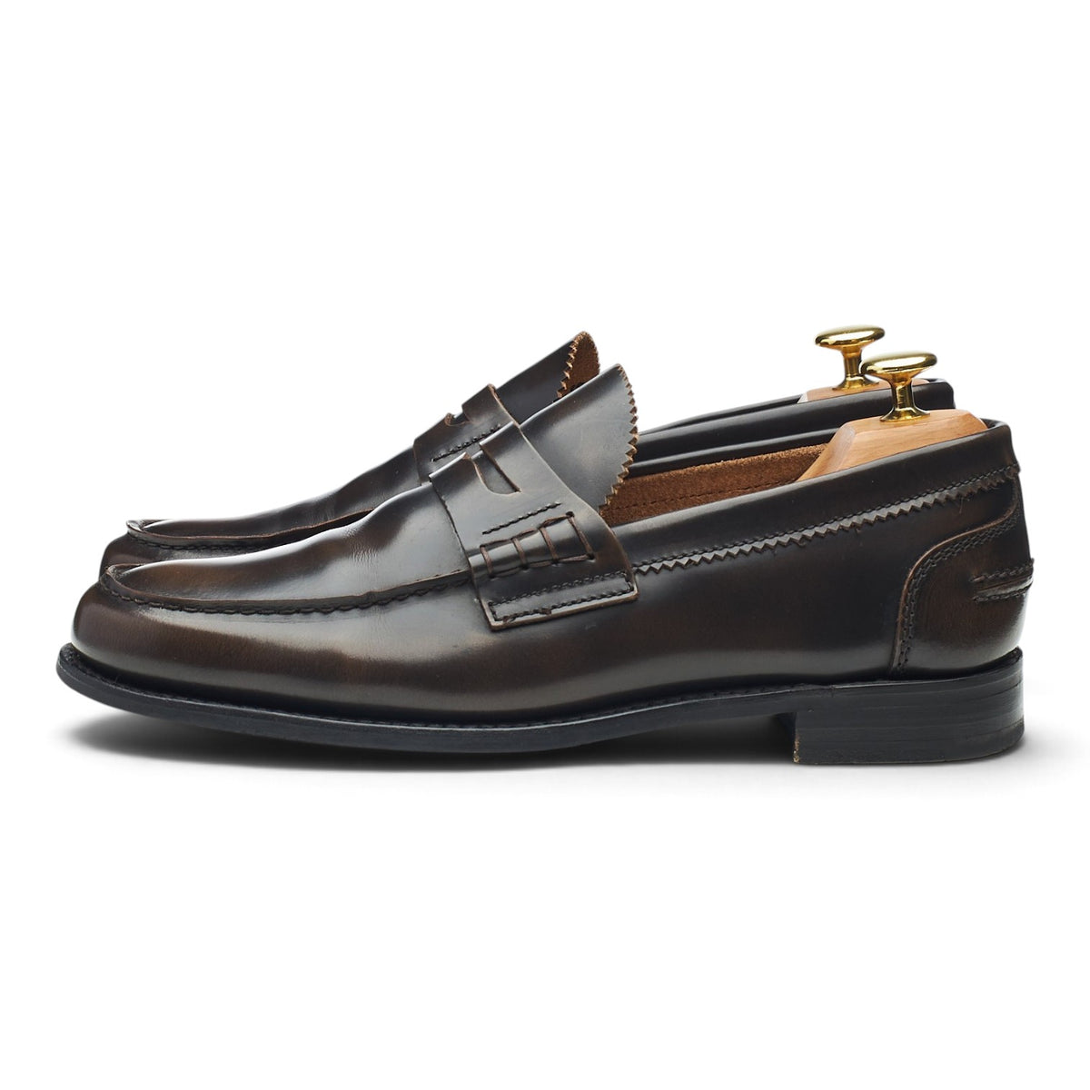 'Dover' Dark Brown Leather Loafers UK 7 F