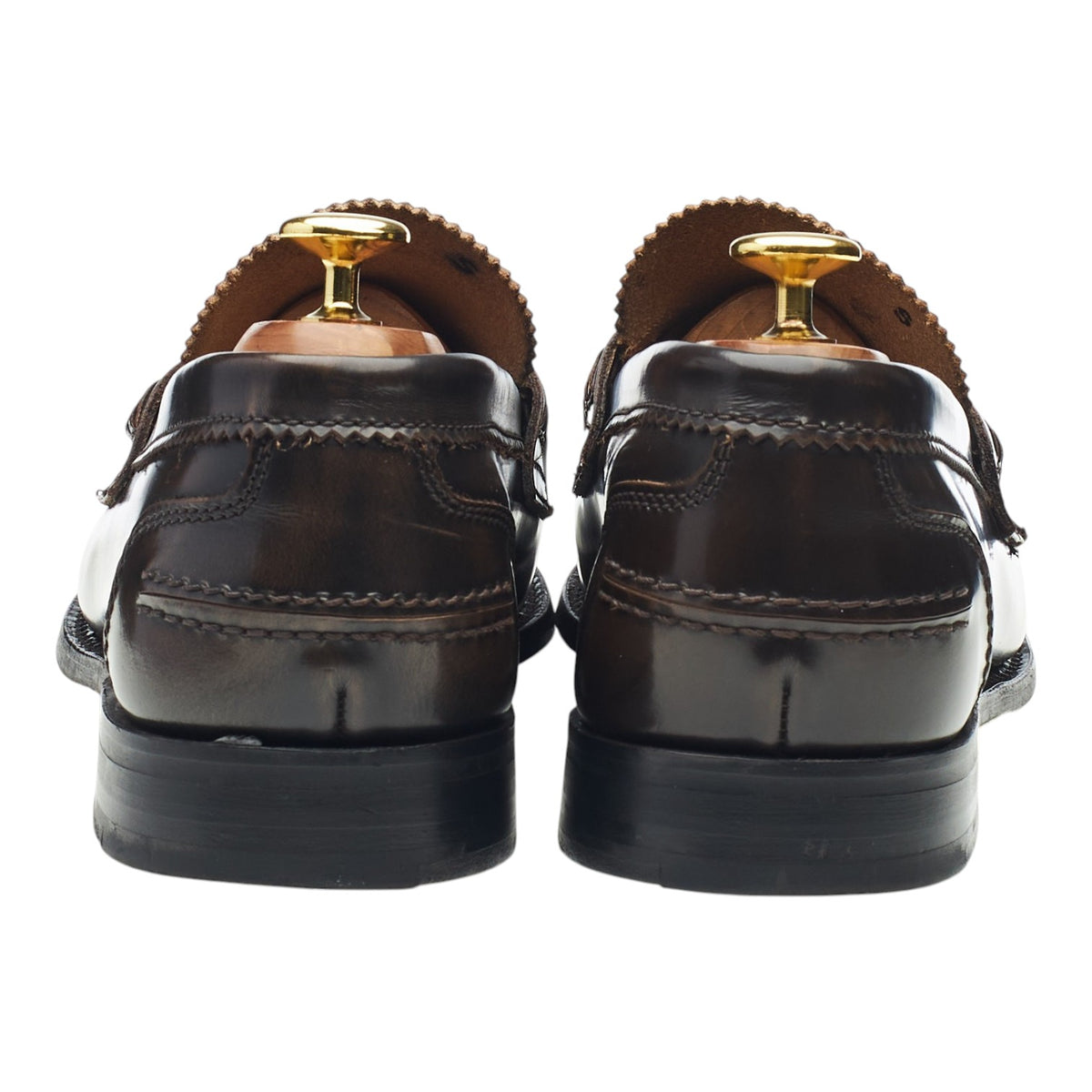 'Dover' Dark Brown Leather Loafers UK 7 F