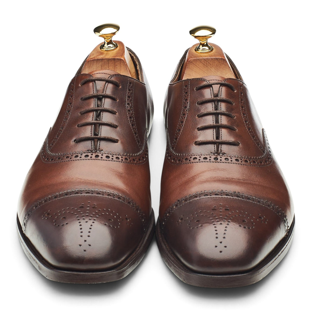 'Asquith' Dark Brown Leather Oxford Brogue UK 10 F