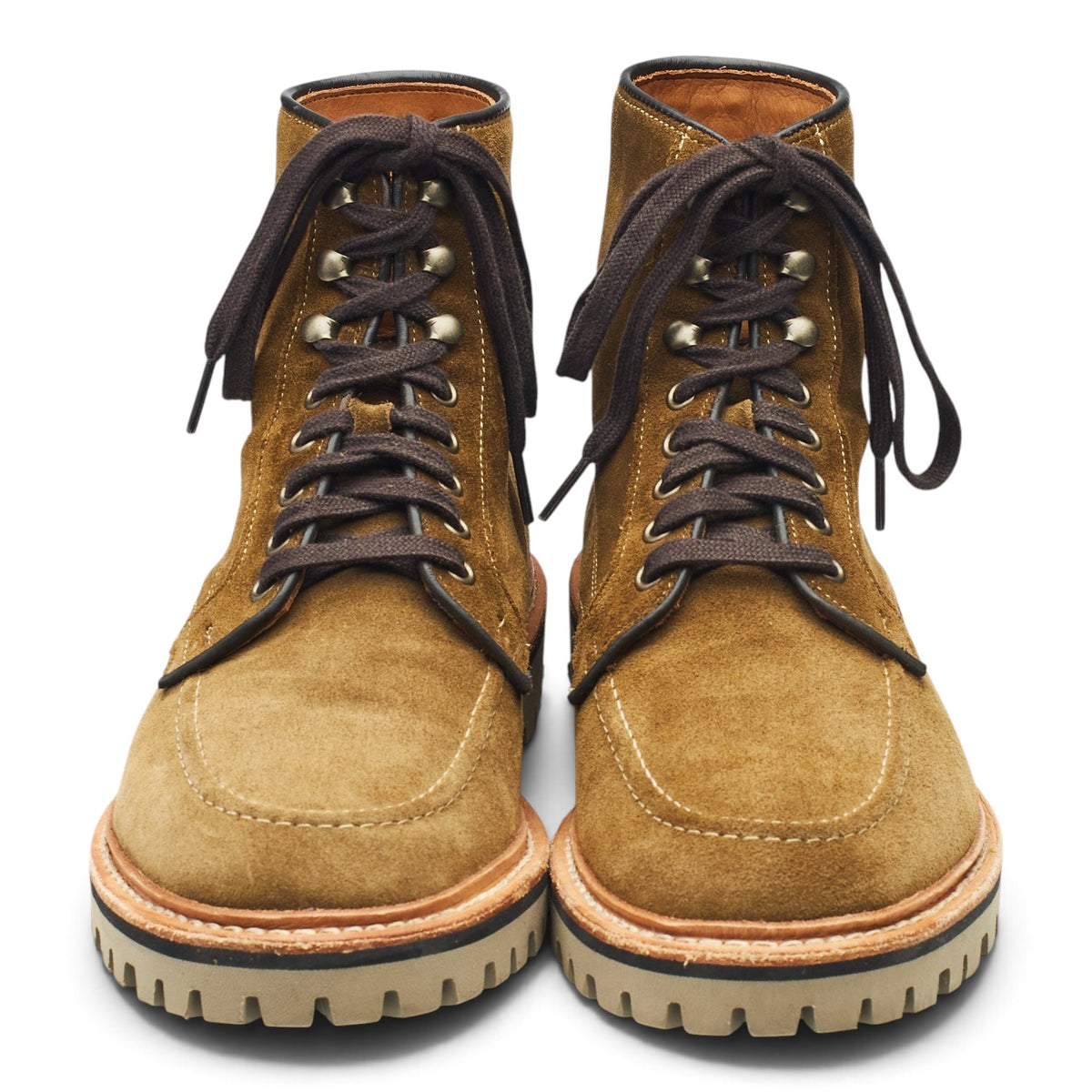 Snuff Brown Suede Moc Toe Boots UK 7 US 8 D