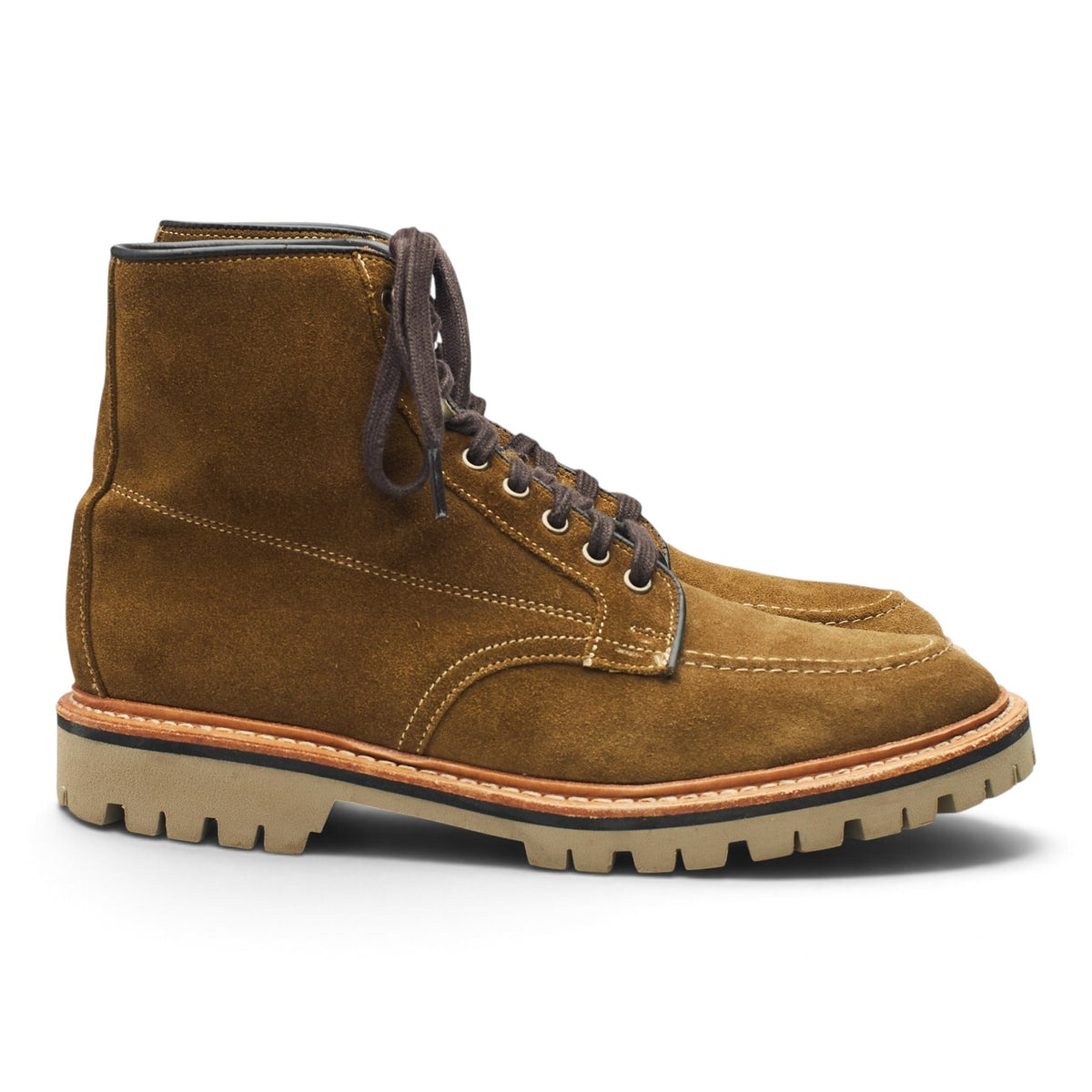 Snuff Brown Suede Moc Toe Boots UK 7 US 8 D