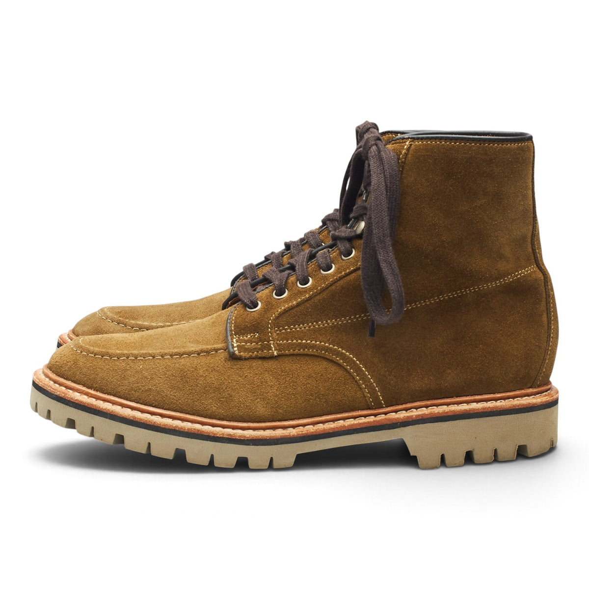 Snuff Brown Suede Moc Toe Boots UK 7 US 8 D