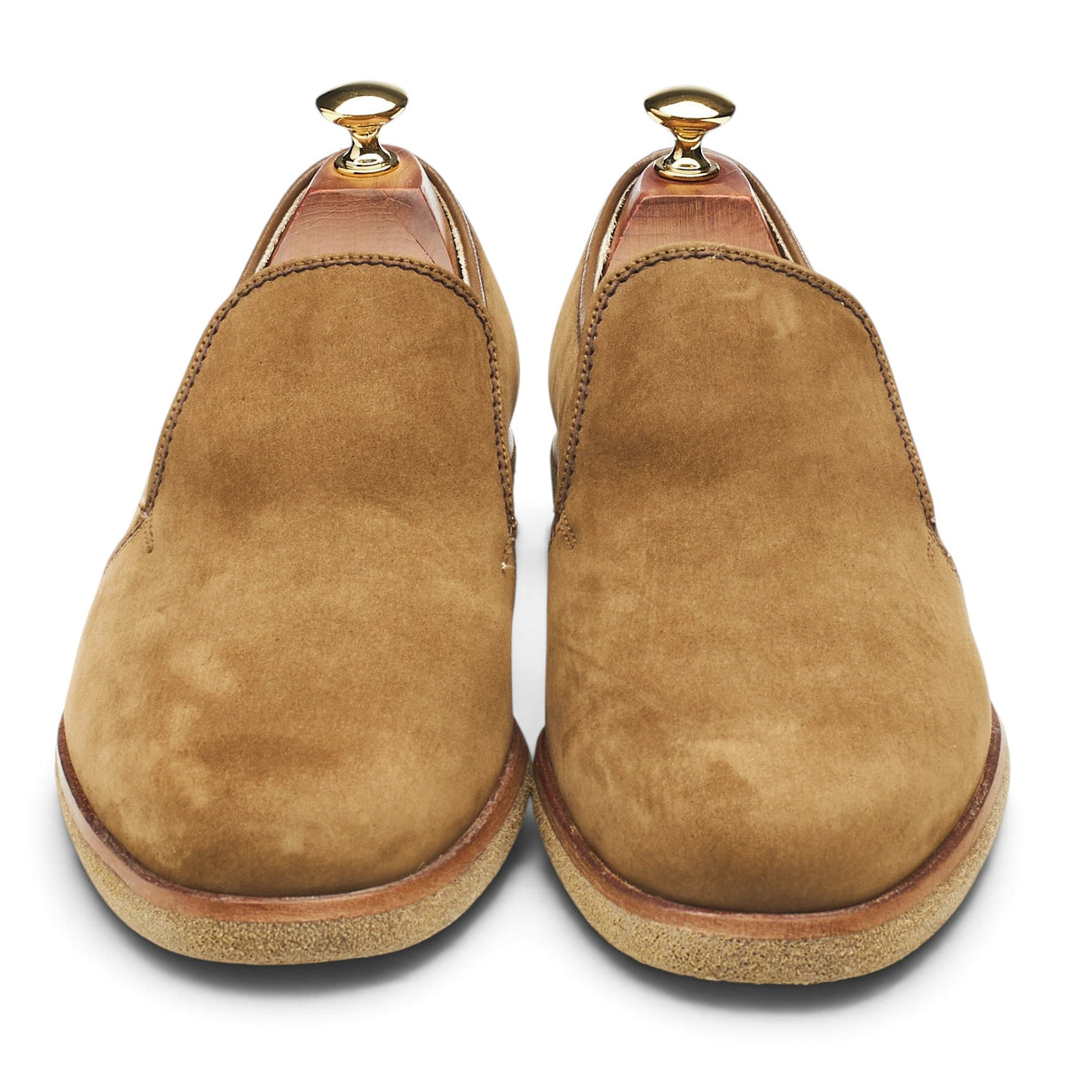 Sand Brown Nubuck Leather Loafers UK 9 F
