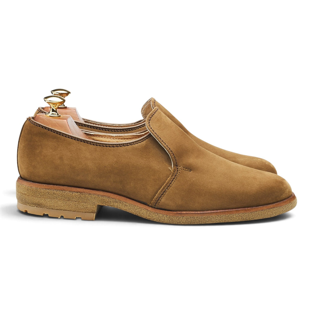 Sand Brown Nubuck Leather Loafers UK 9 F