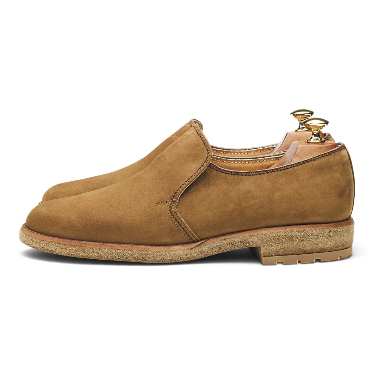 Sand Brown Nubuck Leather Loafers UK 9 F