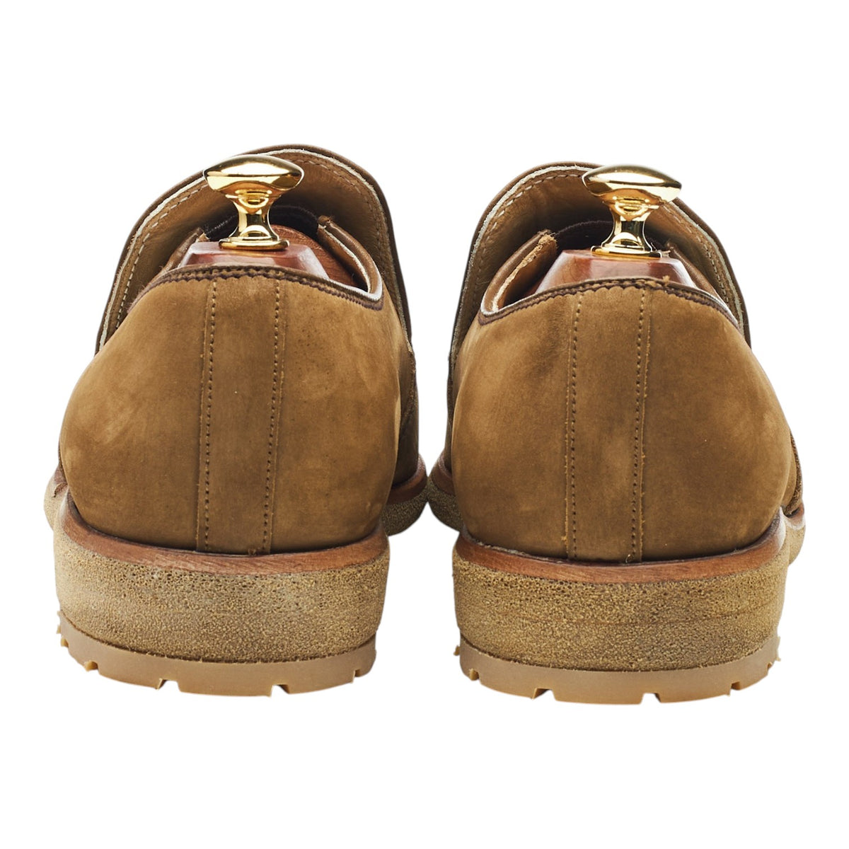 Sand Brown Nubuck Leather Loafers UK 9 F