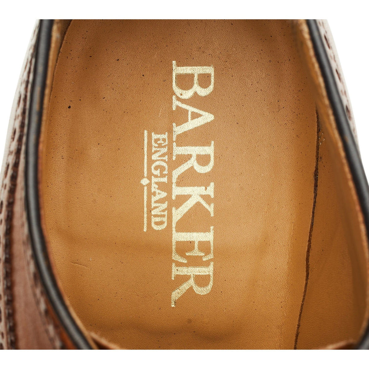 'Hamilton' Tan Brown Leather Derby Brogues UK 11 F