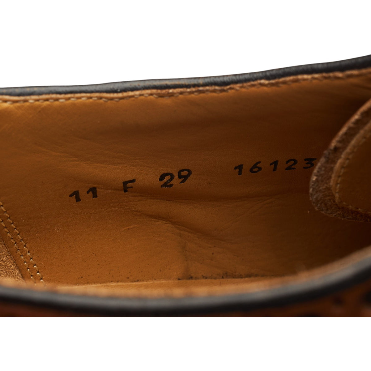 'Hamilton' Tan Brown Leather Derby Brogues UK 11 F