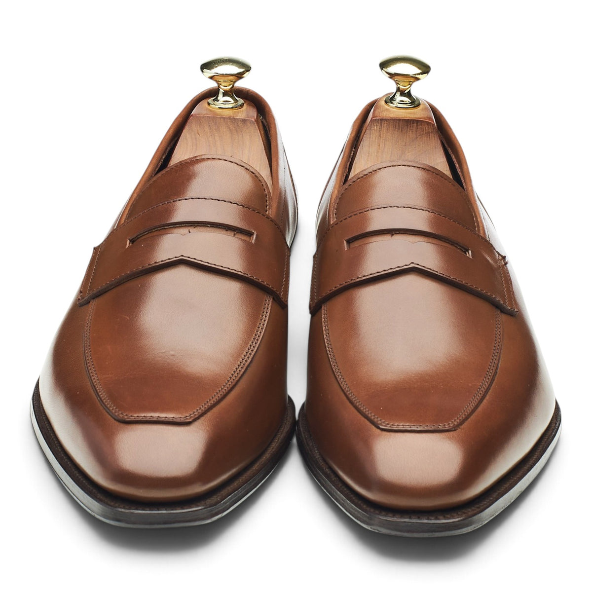'Newport' Brown Leather Loafers UK 8.5 E