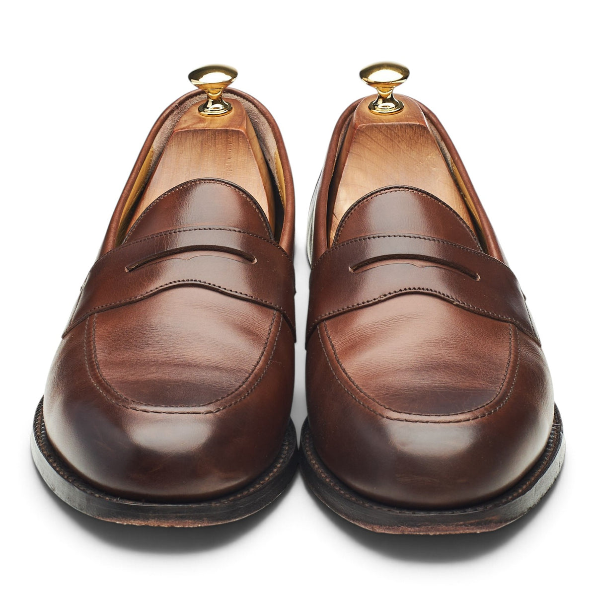 'Portsmouth' Dark Brown Leather Loafers UK 9.5 F