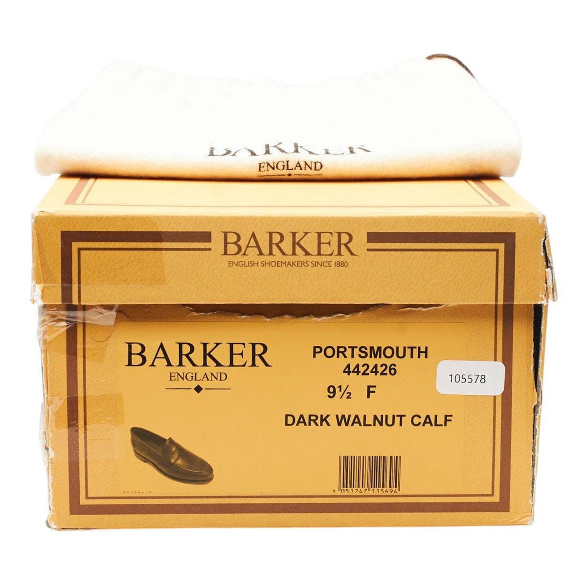 'Portsmouth' Dark Brown Leather Loafers UK 9.5 F