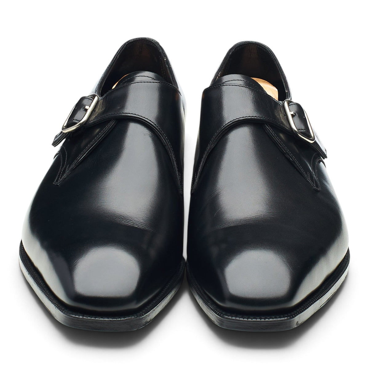 'Chow' Black Leather Monk Strap UK 10.5 D